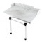 Kingston Brass 36 Carrara Marble Console Sink with Acrylic Legs, Marble WhiteOil Rubbed Bronze LMS36MA5 - alternate 1